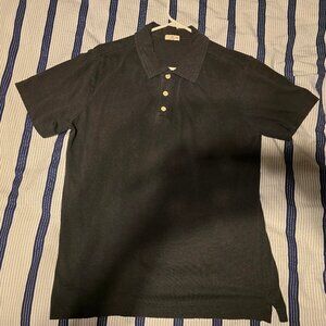 FLINT AND TINDER BLACK POLO MEDIUM